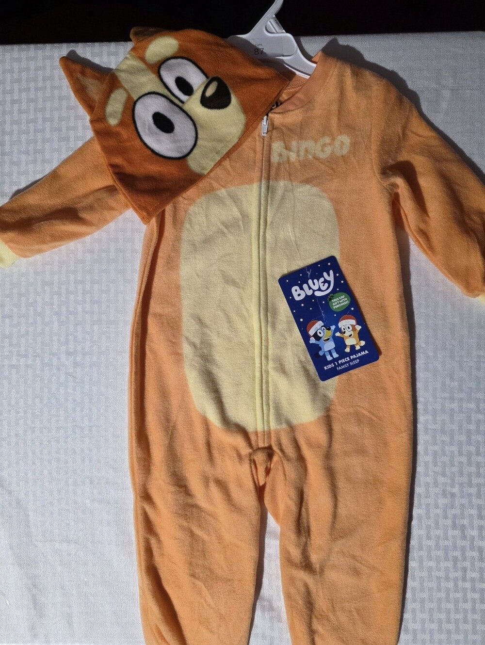 Bingo Orange & Cream Kids One-Piece Pajama